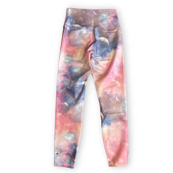 Wildfox Leggings High Waist 5/8 Ankle Length Compression Crop Cosmic Cloud - Picture 6 of 9